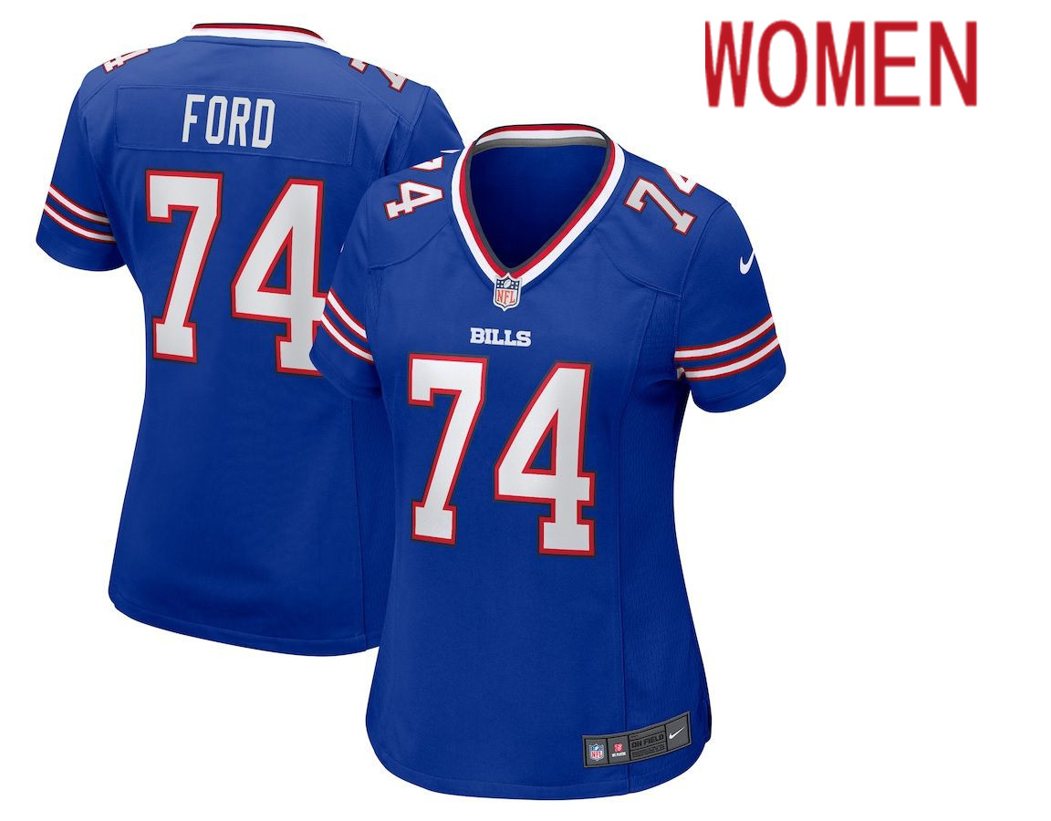 Women Buffalo Bills 74 Cody Ford Nike Royal Game Player NFL Jersey